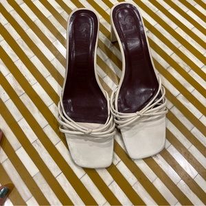 STAUD White Pippa Heels